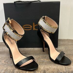 Bebe AMYA Women’s Ankle Strap Heels Size 9